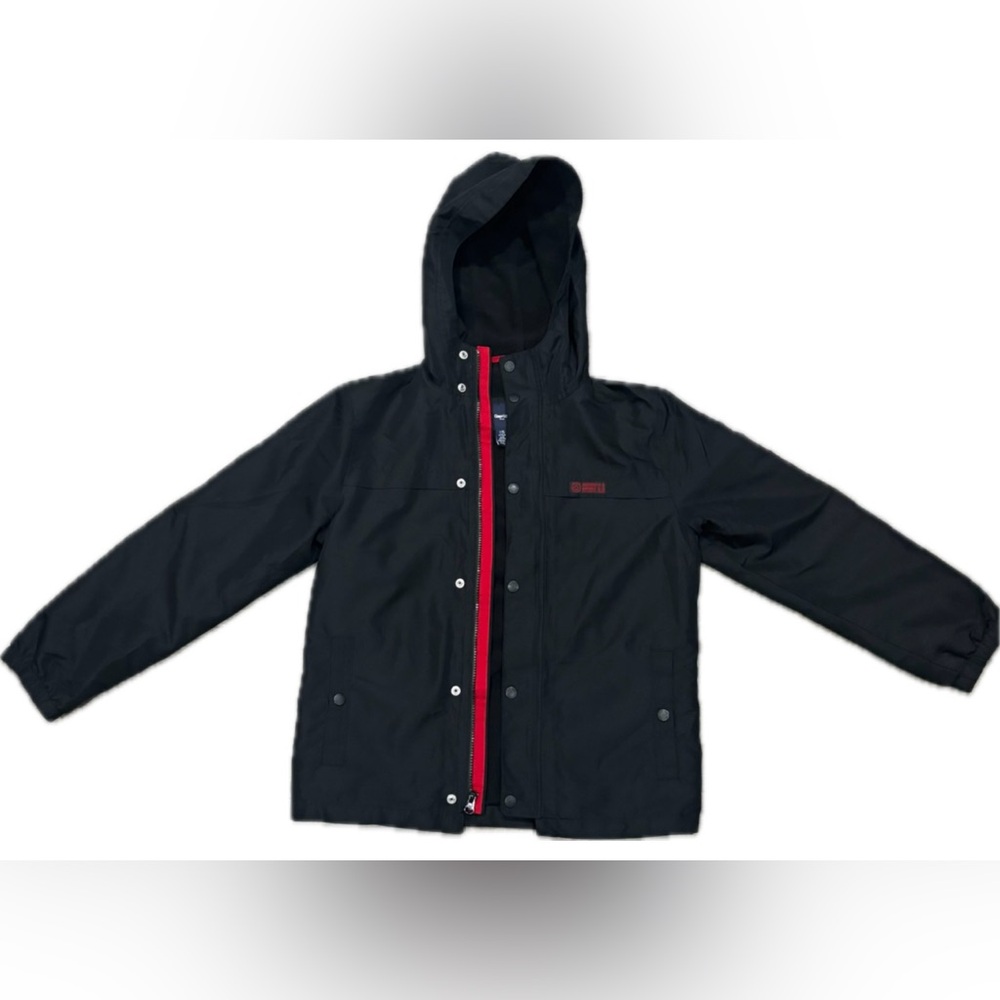 GAP KIDS👦BLACK & RED BOYS JACKET | HOOD | XL (12Y) - Picture 2 of 16